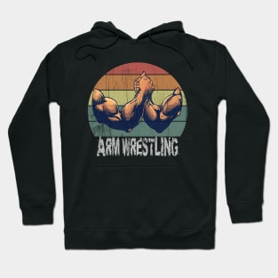 Retro Arm Wrestling Bodybuilding Gym Sports Power Gift Hoodie